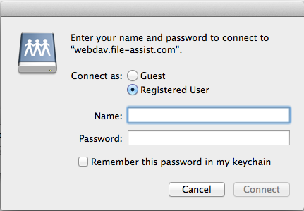 Подключение webdav mac os